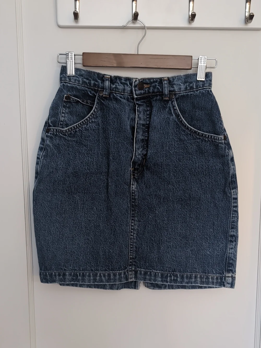 Vintage High Waist GAP Indigo Denim Pencil Skirt With Slit